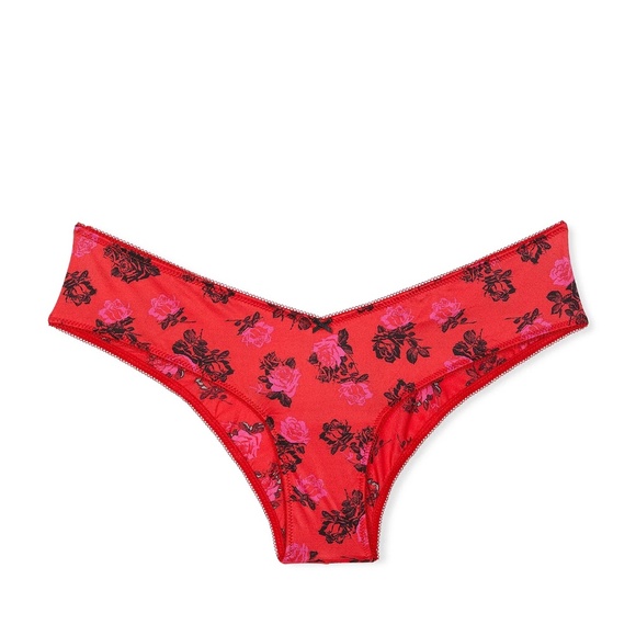 Victoria's Secret Very Sexy Smooth High-Leg Cheeky Panty Red Roses Small NEW - Picture 2 of 6